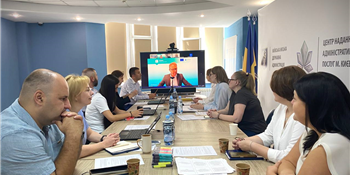 Команда ЦНАПу Києва під час робочої сесії другого етапу впровадження системи CAF, разом із міжнародними експертами SIGMA, GIZ та EIPA. Обговорення результатів, визначення пріоритетів і стратегічних кроків для підвищення якості адміністративних послуг