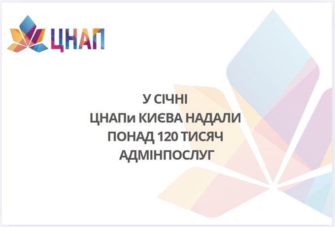 У січні ЦНАПи Києва надали понад 120 тисяч адмінпослуг