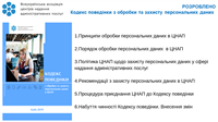 Кодекс поведінки з обробки та захисту персональних даних